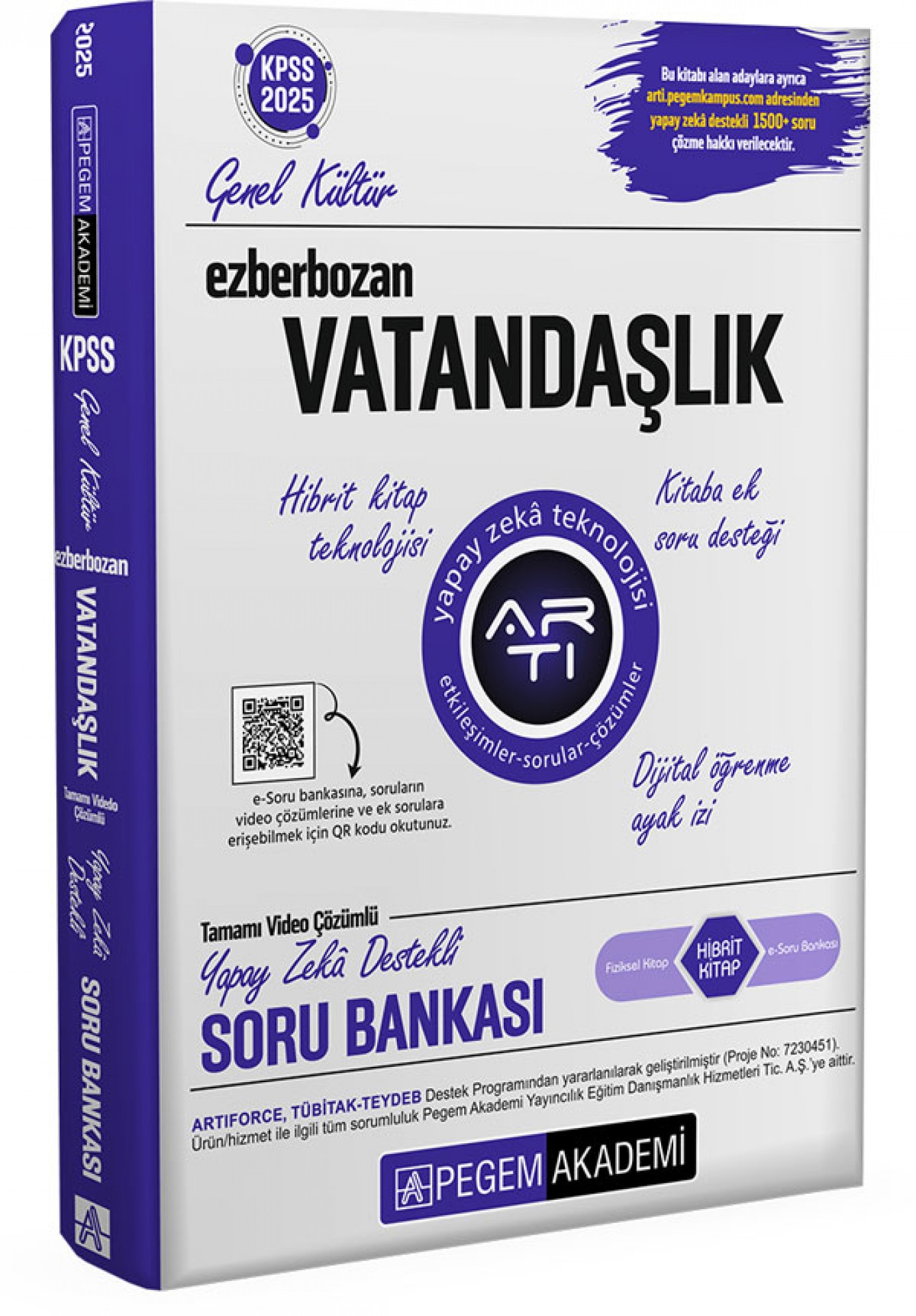 2025 KPSS Genel Yetenek Genel Kültür Ezberbozan Vatandaşlık Tamamı Video Çözümlü Soru Bankası