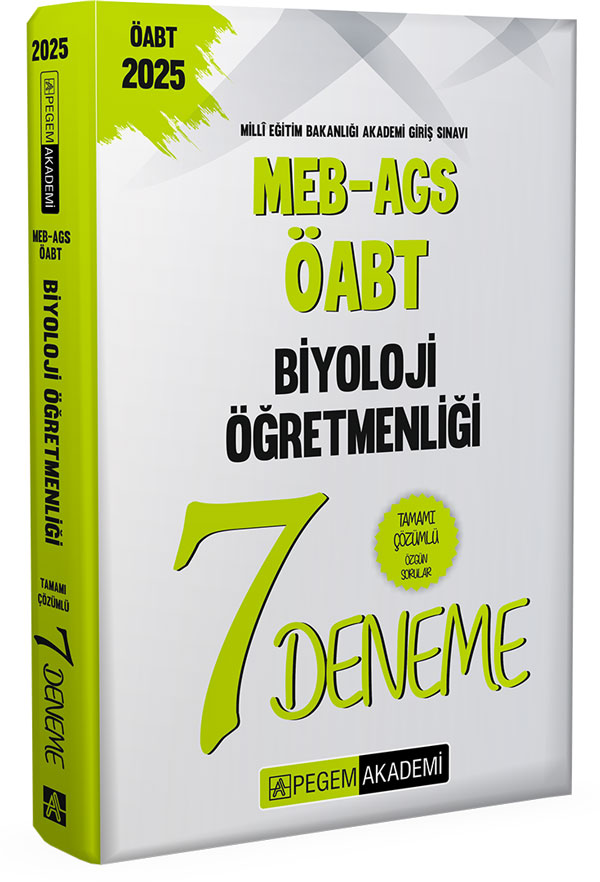 2025 MEB-AGS-ÖABT Biyoloji Öğretmenliği Tamamı Çözümlü 7 Deneme