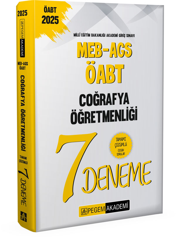 2025 MEB-AGS-ÖABT Coğrafya Öğretmenliği Tamamı Çözümlü 7 Deneme