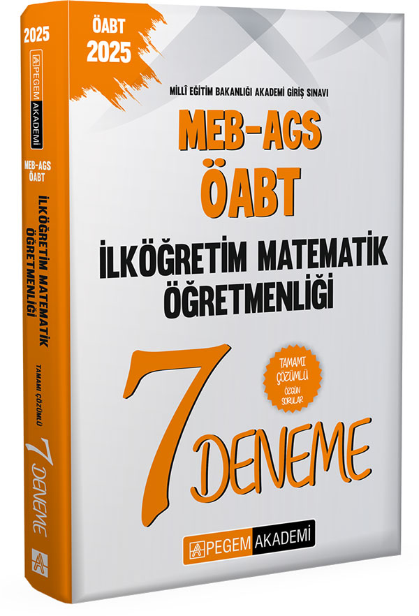 2025 MEB-AGS-ÖABT İlköğretim Matematik Öğretmenliği Tamamı Çözümlü 7 Deneme