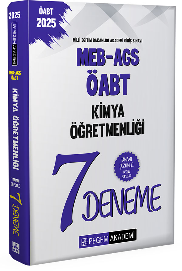 2025 MEB-AGS-ÖABT Kimya Öğretmenliği Tamamı Çözümlü 7 Deneme