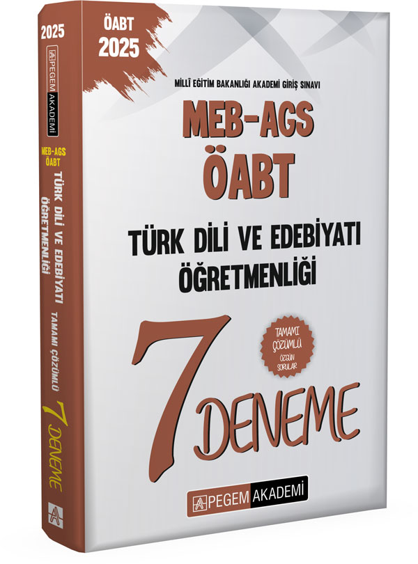 2025 MEB-AGS-ÖABT Türk Dili Ve Edebiyatı Öğretmenliği Tamamı Çözümlü 7 Deneme