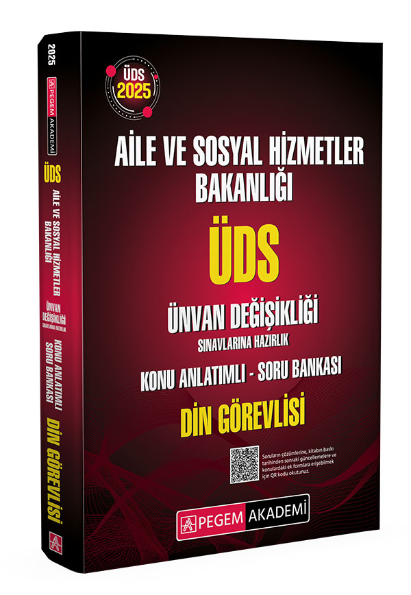 2025 ÜDS Aile ve Sosyal Hizmetler Bakanlığı Ünvan Değişikliği Sınavlarına Hazırlık Konu Anlatımlı Soru Bankası DİN GÖREVLİSİ