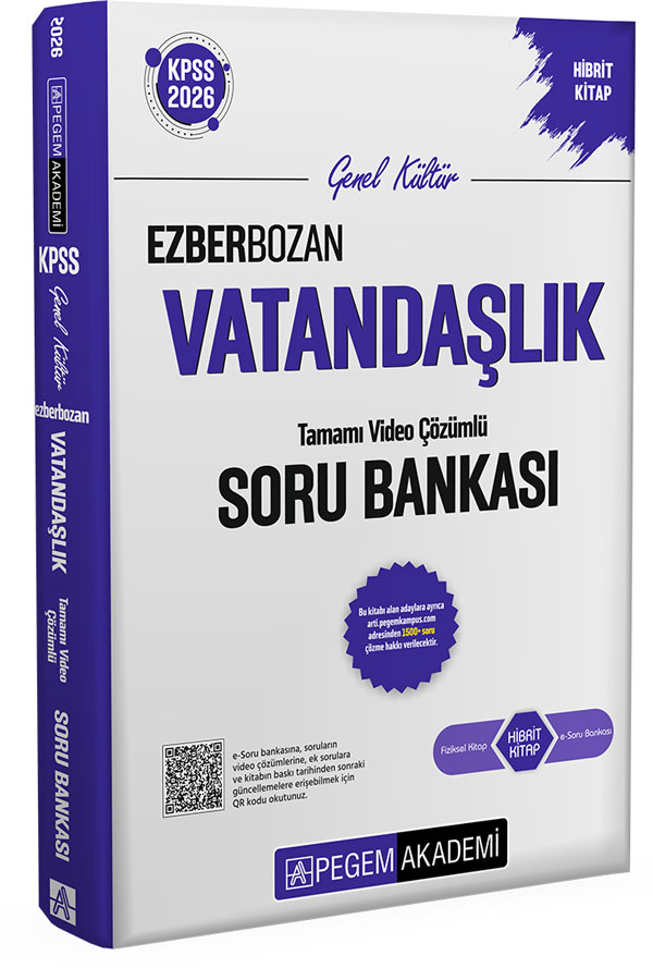 2026 KPSS Genel Yetenek Genel Kültür Ezberbozan Vatandaşlık Tamamı Video Çözümlü Soru Bankası