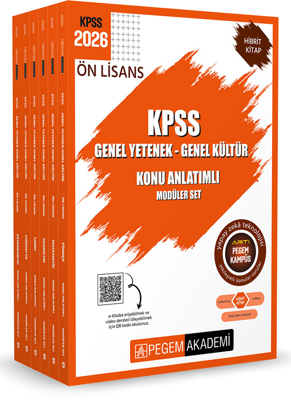 2026 KPSS Ön Lisans Konu Anlatımlı Modüler Set Genel Yetenek Genel Kültür (6 Kitap)