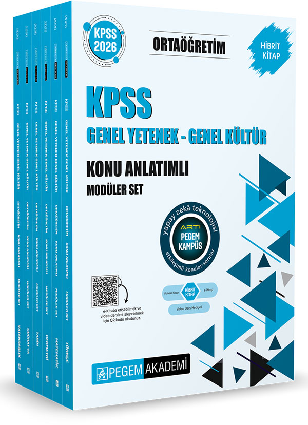 2026 KPSS Ortaöğretim Konu Anlatımlı Modüler Set Genel Yetenek Genel Kültür (6 Kitap)