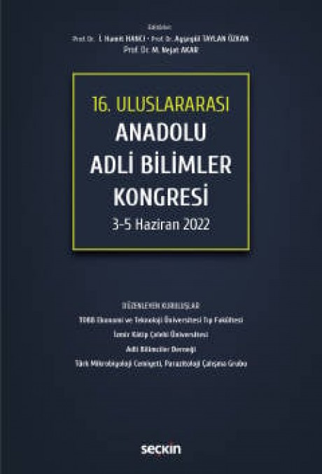 16. UluslararasıAnadolu Adli Bilimler Kongresi 3 – 5 Haziran 2022