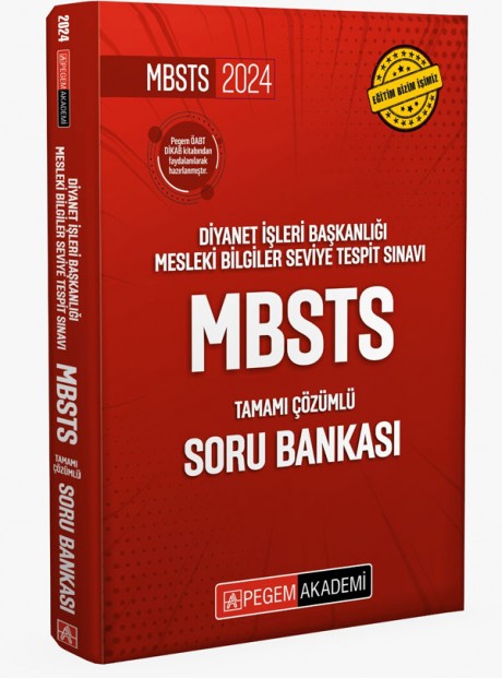 2025 GYS Diyanet İşleri Başkanlığı Mesleki Bilgiler Seviye Tespit Sınavı MBSTS Tamamı Çözümlü Soru Bankası
