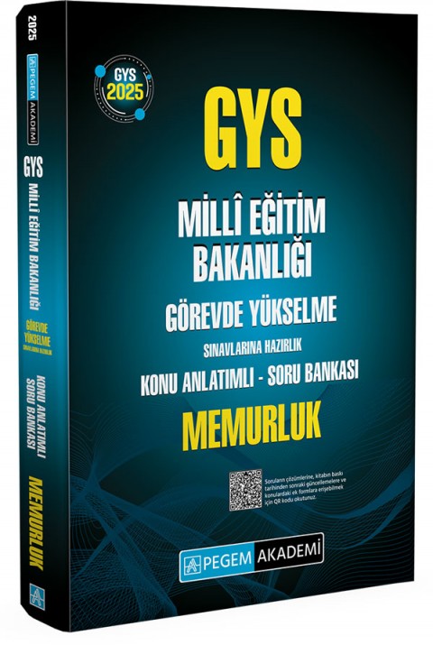 2025 GYS MEB Görevde Yükselme Sınavlarına Hazırlık Konu Anlatımlı Soru Bankası MEMURLUK