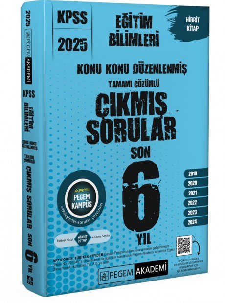 2025 KPSS Eğitim Bilimleri Konu Konu Düzenlenmiş Tamamı Çözümlü Çıkmış Sorular Son 6 Yıl