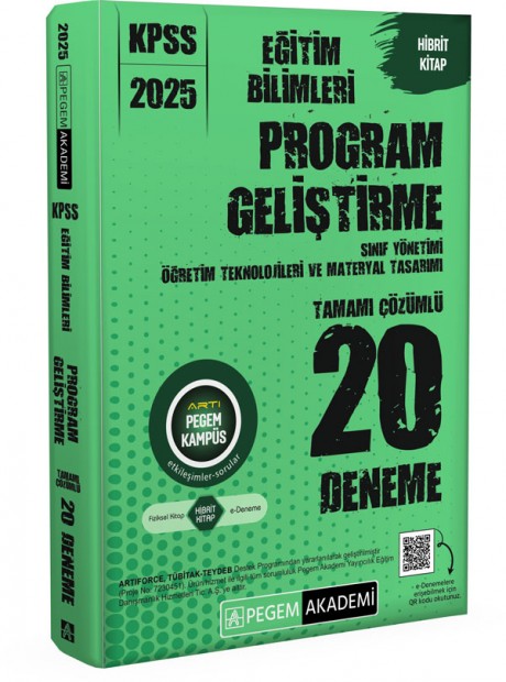 2025 KPSS Eğitim Bilimleri Program Geliştirme Tamamı Çözümlü 20 Deneme