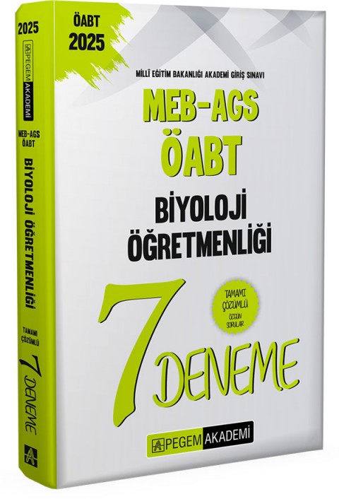 2025 MEB-AGS-ÖABT Biyoloji Öğretmenliği Tamamı Çözümlü 7 Deneme