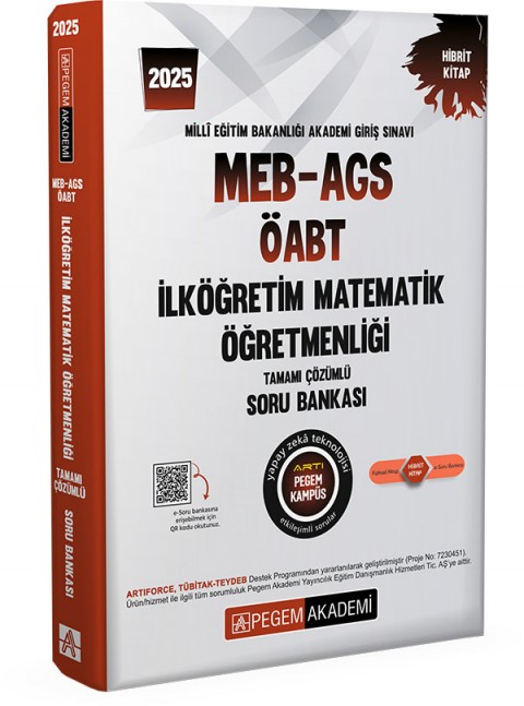 2025 MEB-AGS-ÖABT İlköğretim Matematik Öğretmenliği Tamamı Çözümlü Soru Bankası