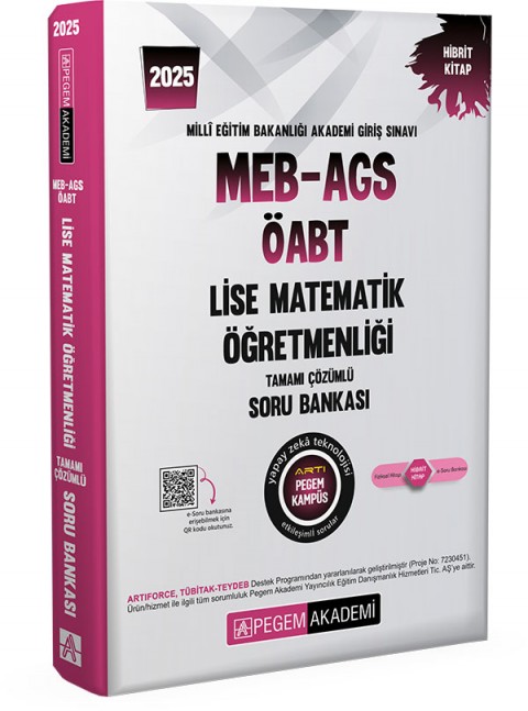 2025 MEB-AGS-ÖABT Lise Matematik Öğretmenliği Tamamı Çözümlü Soru Bankası