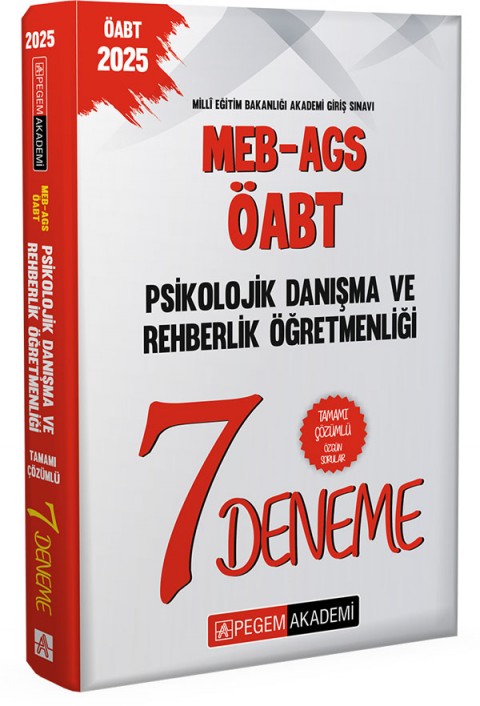 2025 MEB-AGS-ÖABT Psikolojik Danışma Ve Rehberlik Öğretmenliği Tamamı Çözümlü 7 Deneme