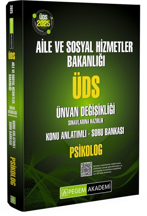 2025 ÜDS Aile ve Sosyal Hizmetler Bakanlığı Ünvan Değişikliği Sınavlarına Hazırlık Konu Anlatımlı Soru Bankası PSİKOLOG