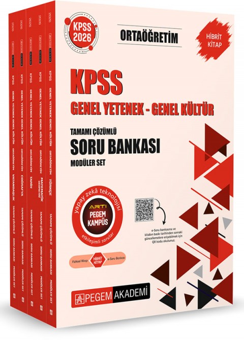 2026 KPSS Ortaöğretim Soru Bankası Modüler Set Genel Yetenek Genel Kültür Tamamı Çözümlü (5 Kitap)