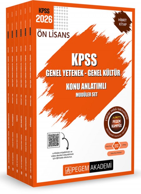 2026 KPSS Ön Lisans Konu Anlatımlı Modüler Set Genel Yetenek Genel Kültür (6 Kitap)