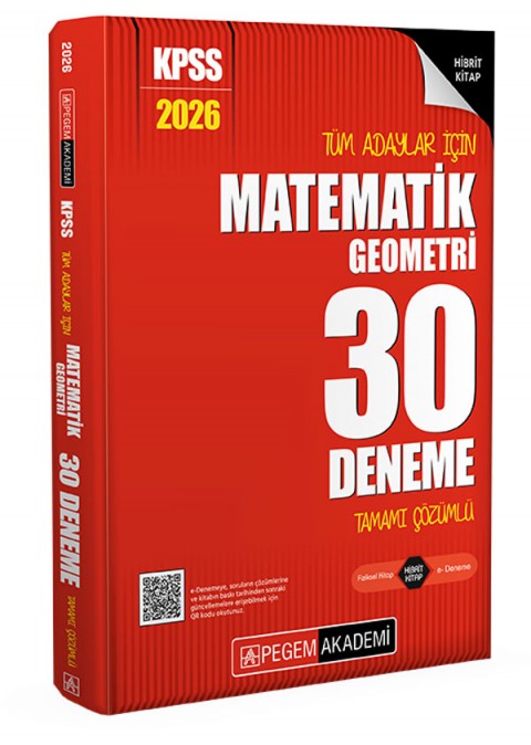 2026 KPSS Tüm Adaylar İçin Matematik-Geometri 30 Deneme Tamamı Çözümlü
