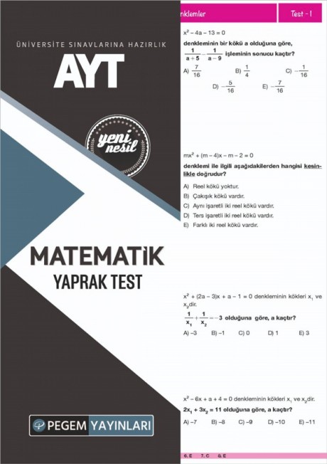 AYT Matematik Yaprak Test