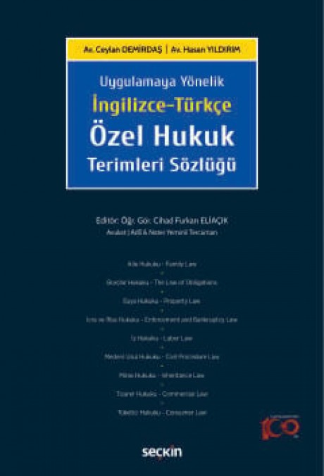 Uygulamaya Yönelikİngilizce–TürkçeÖzel Hukuk Terimleri Sözlüğü